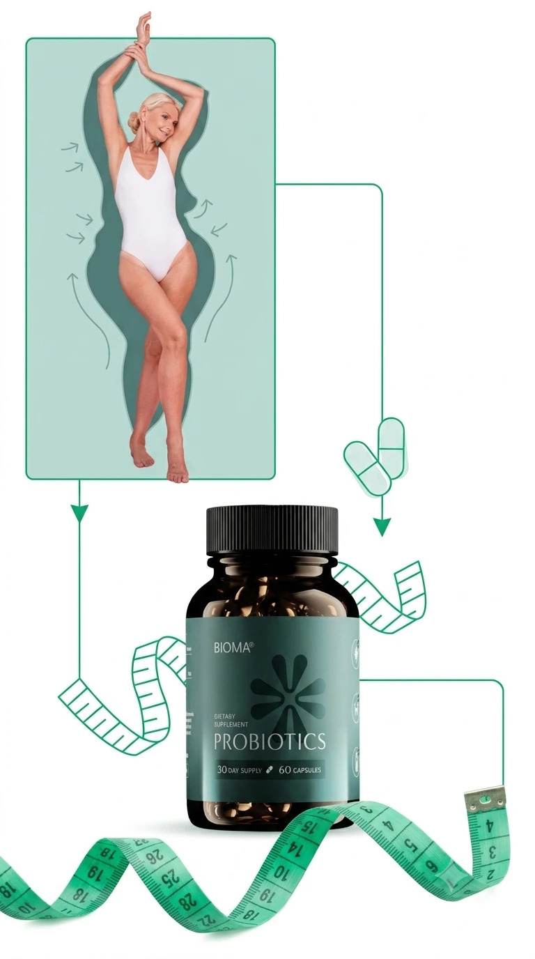 Woman is in shape after using Bioma Probiotics